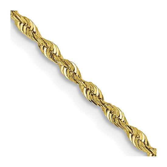 Gold (14K & 10K) Diamond-Cut Quadruple Rope Chain — 1.85 mm