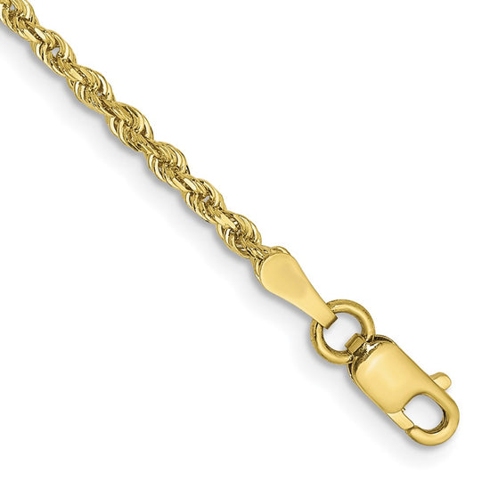 Gold (14K & 10K) Diamond-Cut Quadruple Rope Chain — 2 mm