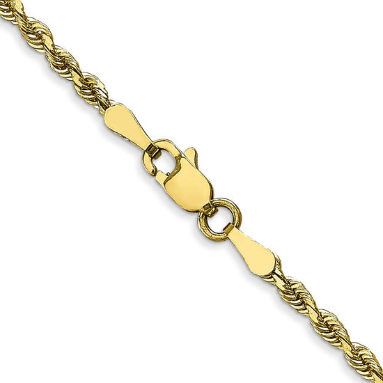 Gold (14K & 10K) Diamond-Cut Quadruple Rope Chain — 2.25 mm