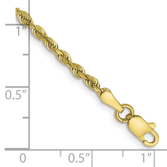 Gold (14K & 10K) Diamond-Cut Quadruple Rope Chain — 2.25 mm