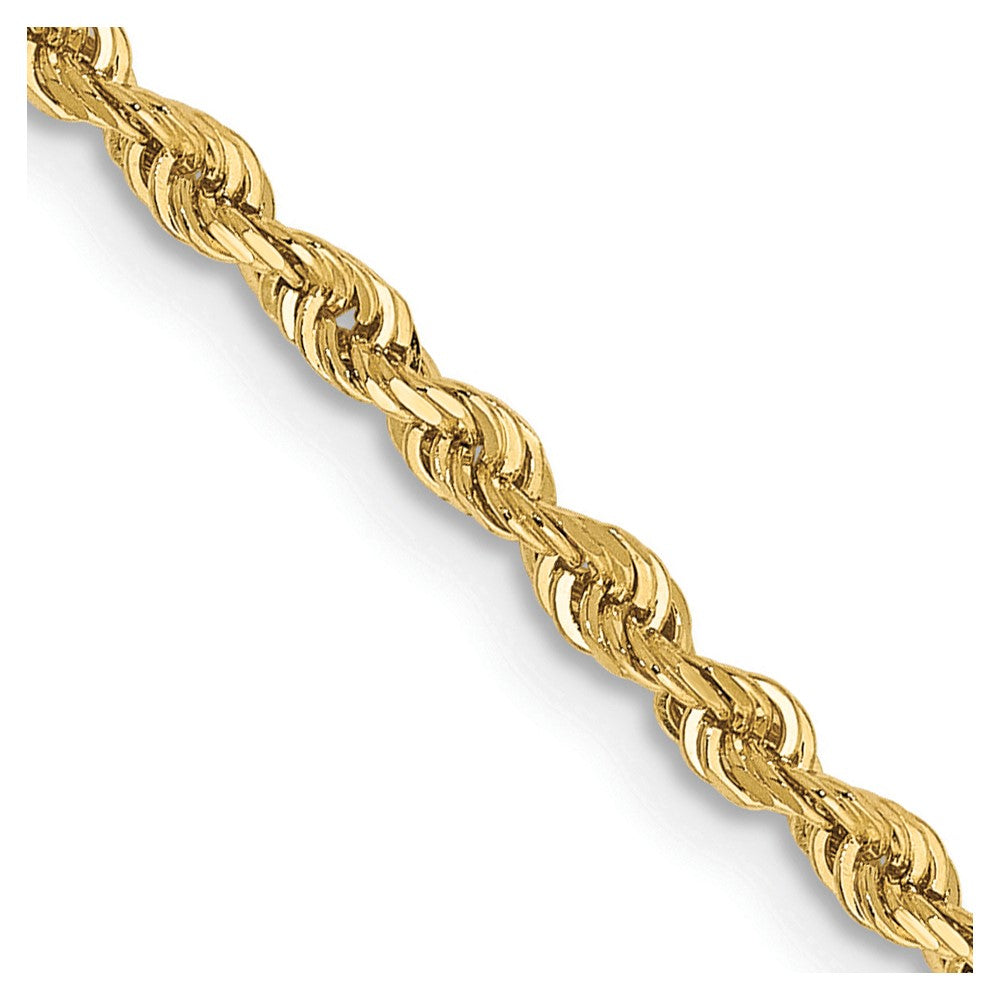 Gold (14K & 10K) Diamond-Cut Quadruple Rope Chain — 2.25 mm