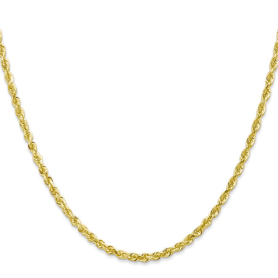 Gold (14K & 10K) Diamond-Cut Quadruple Rope Chain — 3 mm
