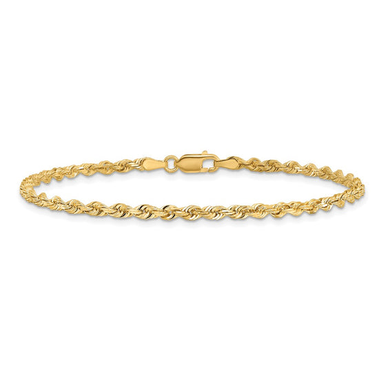 Gold (14K & 10K) Diamond-Cut Quadruple Rope Chain — 3 mm