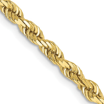 Gold (14K & 10K) Diamond-Cut Quadruple Rope Chain — 3.35 mm