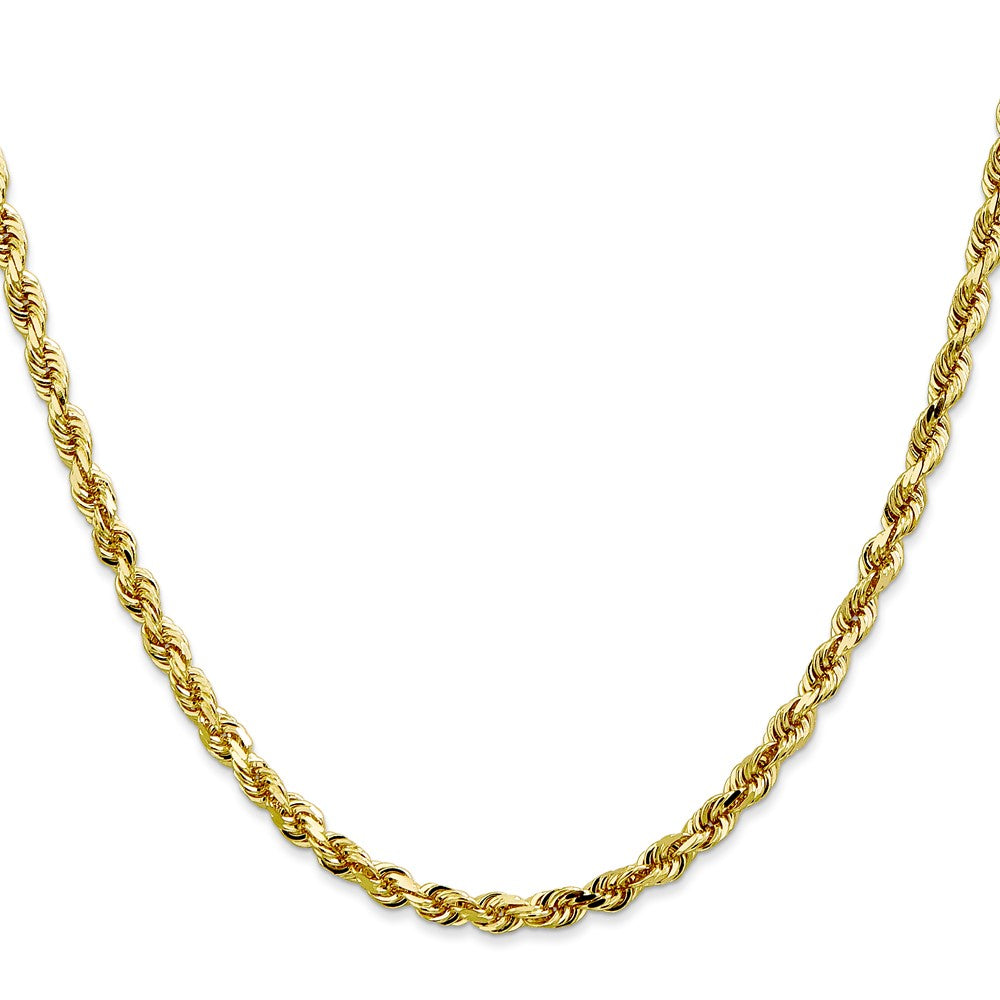 Gold (14K & 10K) Diamond-Cut Quadruple Rope Chain — 4 mm
