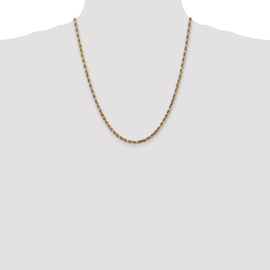 Gold (14K & 10K) Diamond-Cut Quadruple Rope Chain — 4 mm