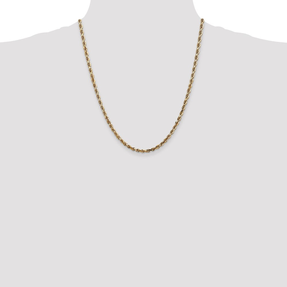 Gold (14K & 10K) Diamond-Cut Quadruple Rope Chain — 4 mm