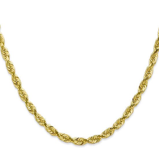 Gold (14K & 10K) Diamond-Cut Quadruple Rope Chain — 4.5 mm