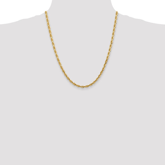 Gold (14K & 10K) Diamond-Cut Quadruple Rope Chain — 4.5 mm