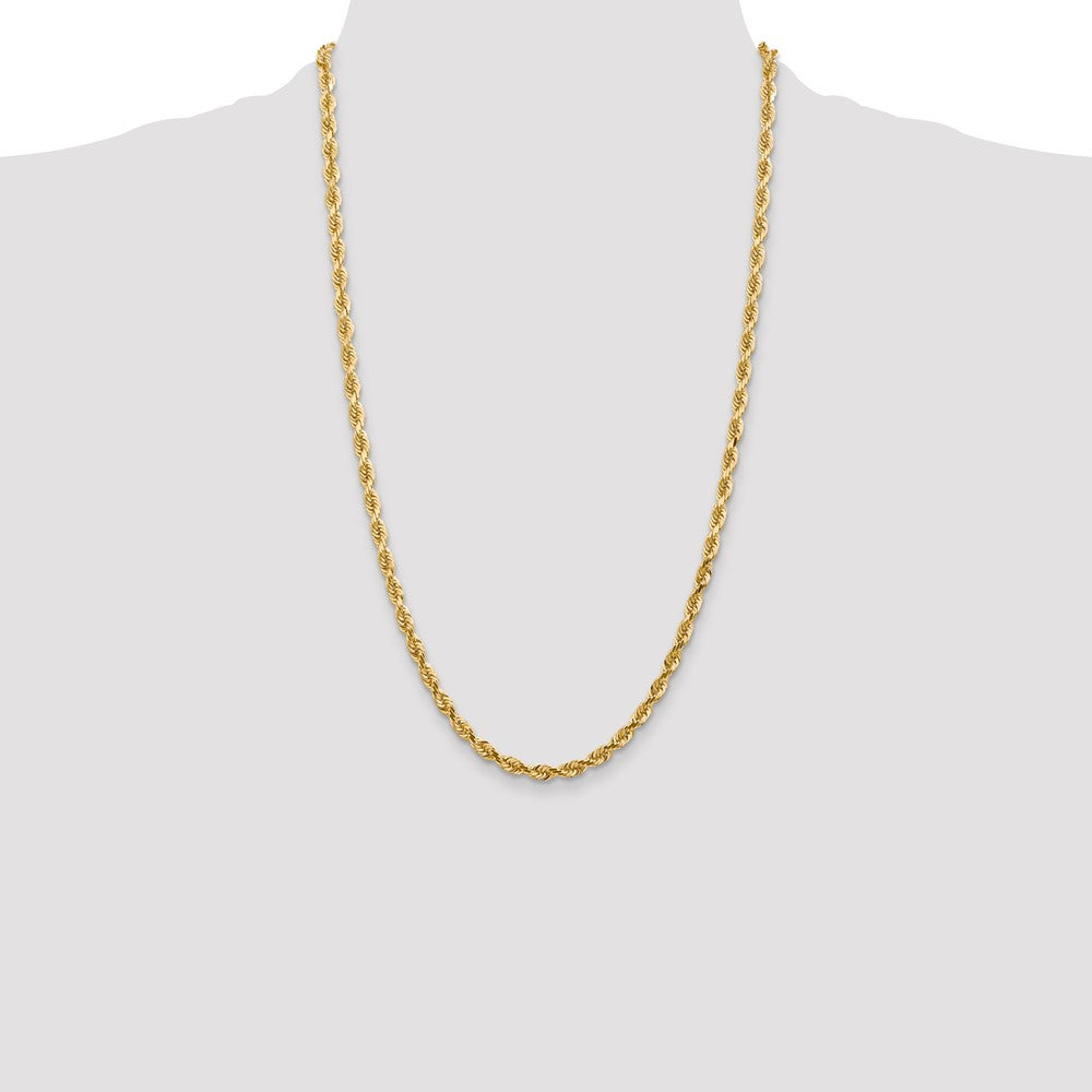 Gold (14K & 10K) Diamond-Cut Quadruple Rope Chain — 4.5 mm