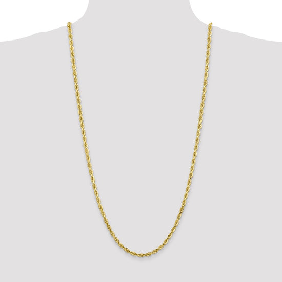 Gold (14K & 10K) Diamond-Cut Quadruple Rope Chain — 4.5 mm