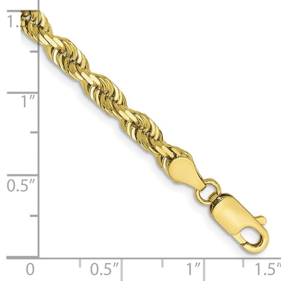Gold (14K & 10K) Diamond-Cut Quadruple Rope Chain — 4.5 mm