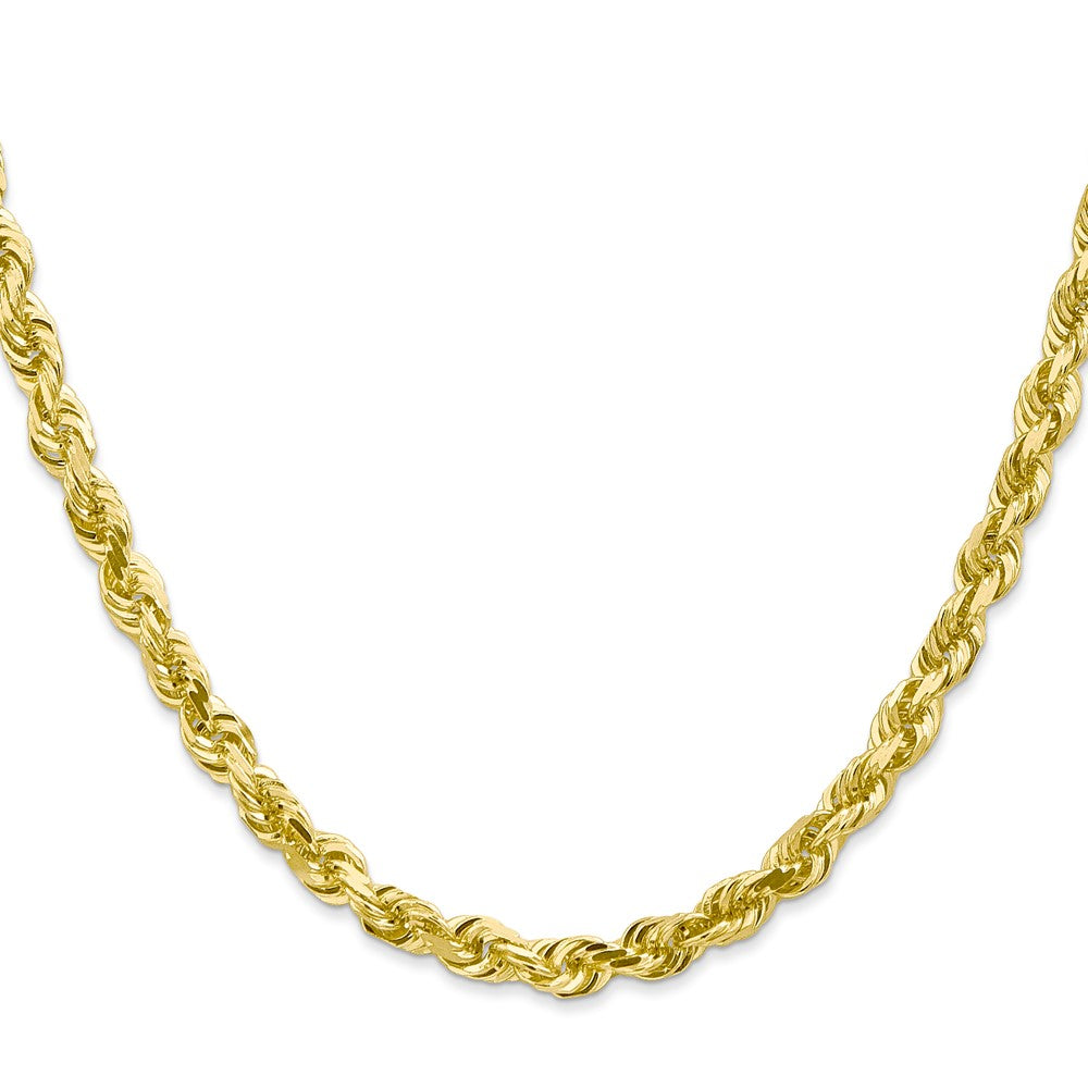 Gold (14K & 10K) Diamond-Cut Quadruple Rope Chain — 5 mm