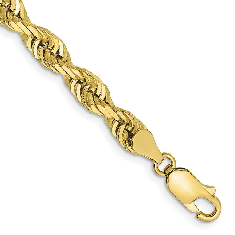 Gold (14K & 10K) Diamond-Cut Quadruple Rope Chain — 5 mm