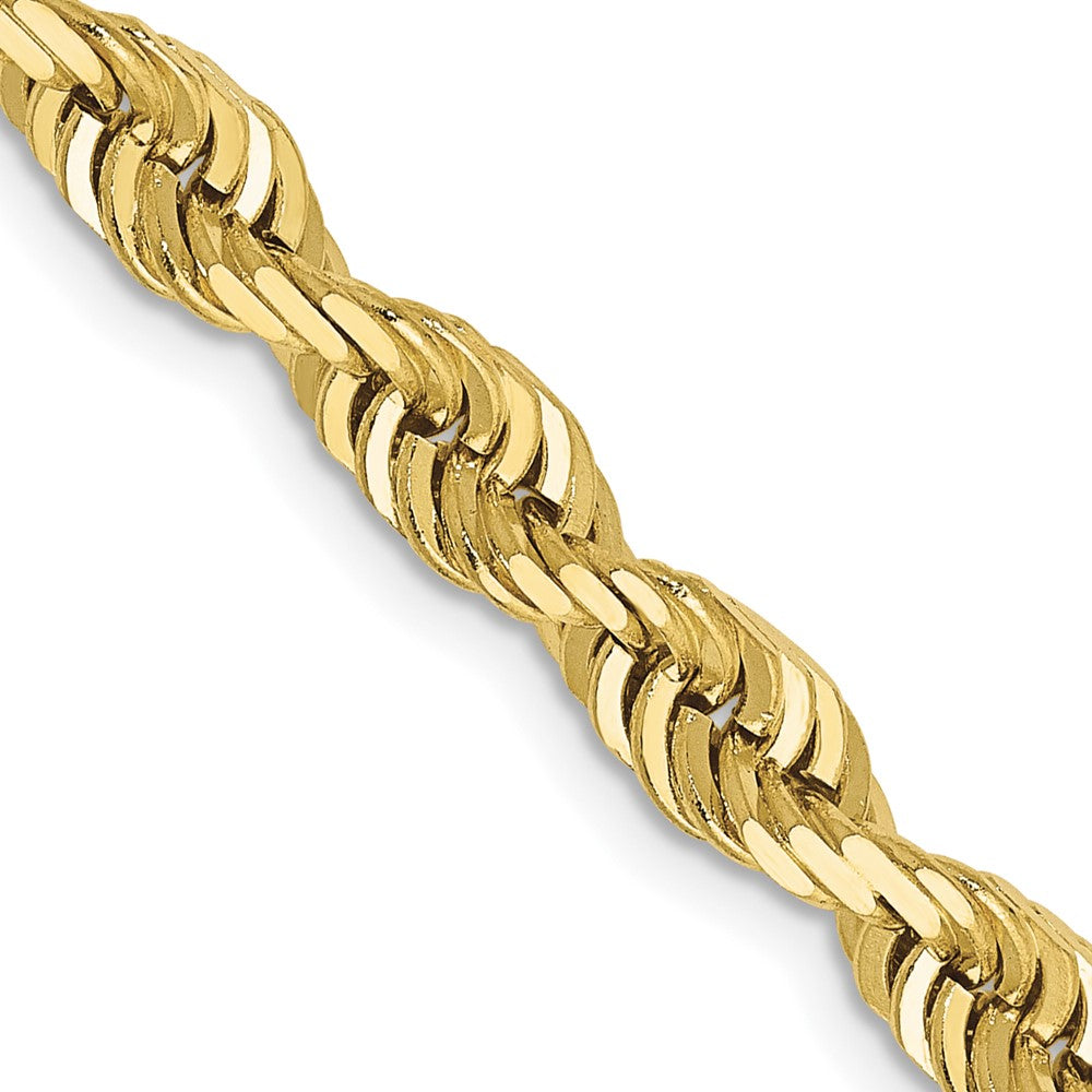 Gold (14K & 10K) Diamond-Cut Quadruple Rope Chain — 5 mm
