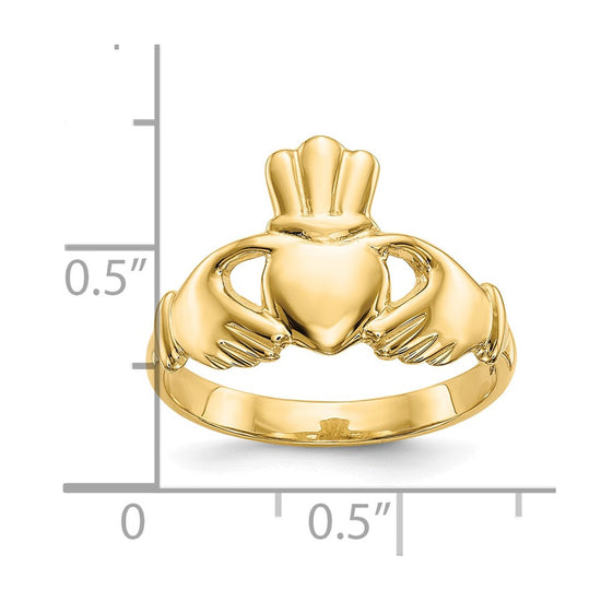 Gold Polished Claddagh Rings