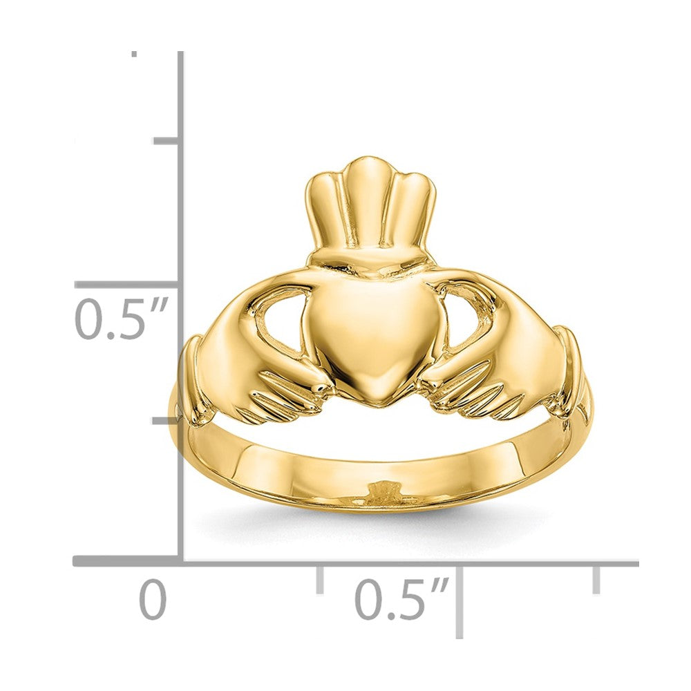 Gold Polished Claddagh Rings