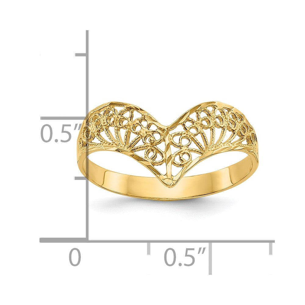 Gold Diamond-cut Filigree Rings