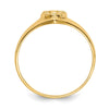Gold Polished Children's Cross Rings