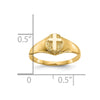10k Childs Polished Cross Ring