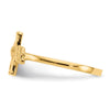 Gold Polished Children's Cross Rings