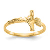 Gold Polished Children's Cross Rings