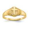 Gold Polished Children's Cross Rings