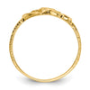 Gold Polished Children's Heart Rings