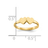 Gold Polished Children's Heart Rings