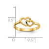 Gold Polished Children's Heart Rings