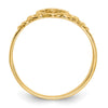 Gold Polished Children's Heart Rings