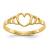 Gold Polished Children's Heart Rings