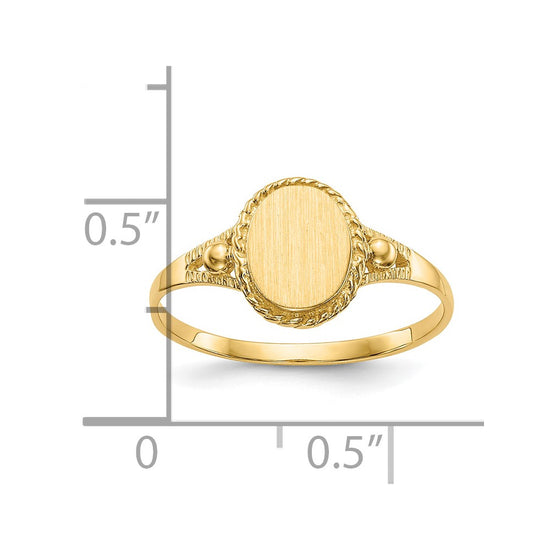 10k Childs Fancy Signet Ring