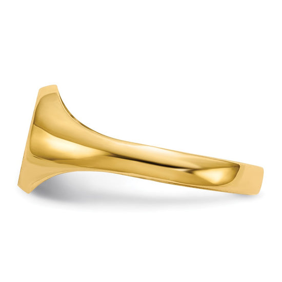Gold Polished Children's Signet Rings