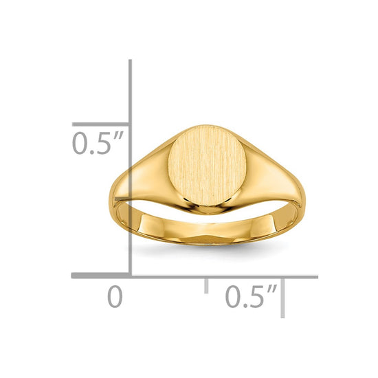 Gold Polished Children's Signet Rings