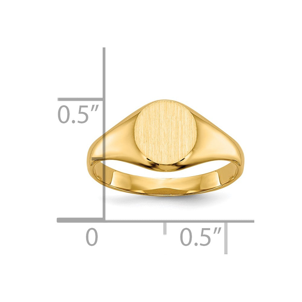 Gold Polished Children's Signet Rings
