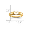 Gold Polished Children's Heart Rings