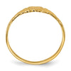Gold Polished Children's Heart Rings