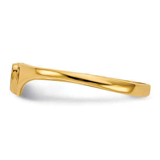 Gold Polished Children's Heart Rings