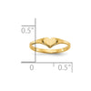 Gold Polished Children's Heart Rings