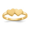 Gold Polished Heart Signet Ring