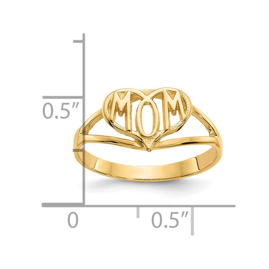 Gold Polished Mom Rings