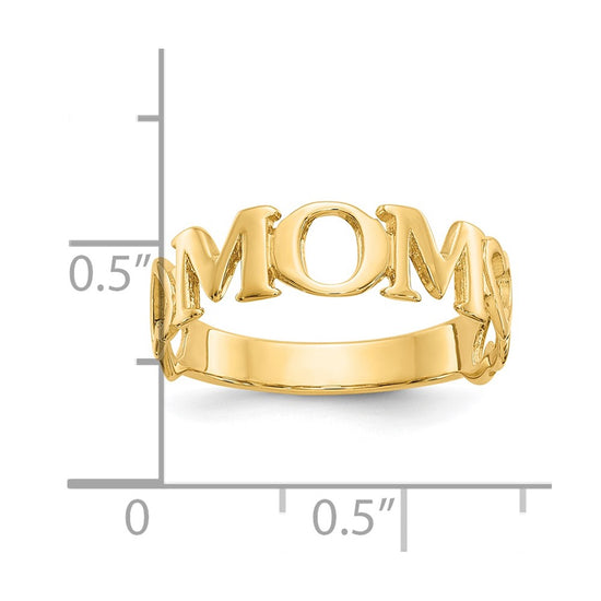 Gold Polished Mom Rings