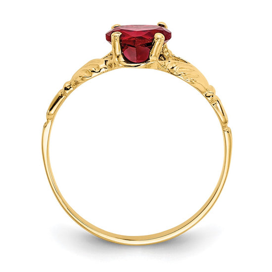 10k CZ Birthstone Claddagh Rings