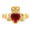 10k CZ Birthstone Claddagh Rings