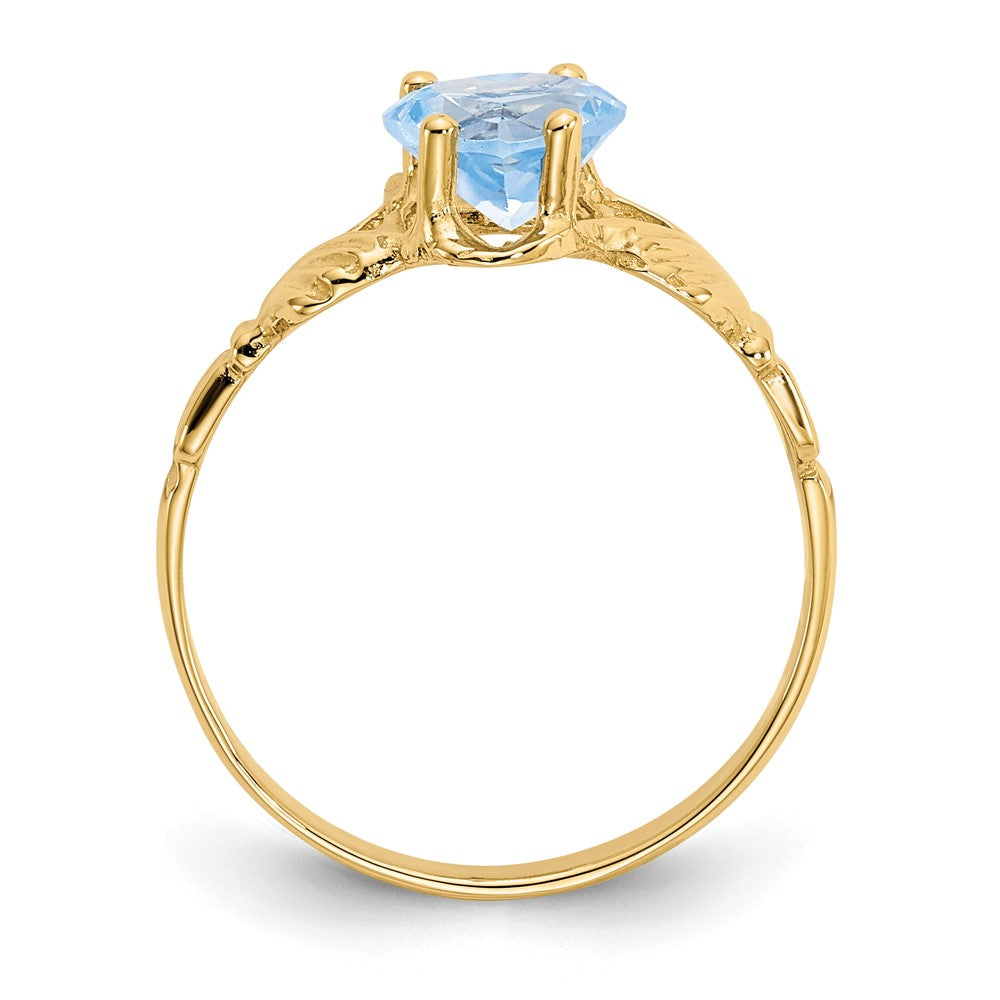 10k CZ Birthstone Claddagh Rings