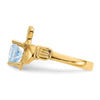 10k CZ Birthstone Claddagh Rings