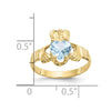10k CZ Birthstone Claddagh Rings