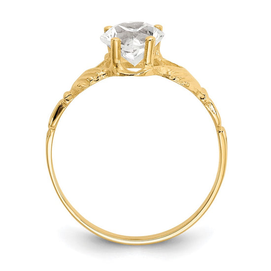 10k CZ Birthstone Claddagh Rings