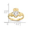 10k CZ Birthstone Claddagh Rings